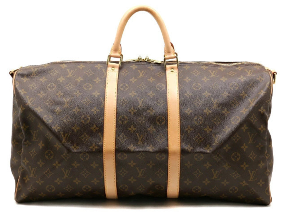 Louis Vuitton Bandouliere Boston Bag Monogram Keepall Brown